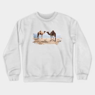 Geel, Camel, Kamel Crewneck Sweatshirt